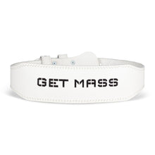 Load image into Gallery viewer, GET MASS Weightlifting Belt - White