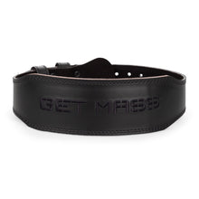 Load image into Gallery viewer, GET MASS Weightlifting belt - Black on Black
